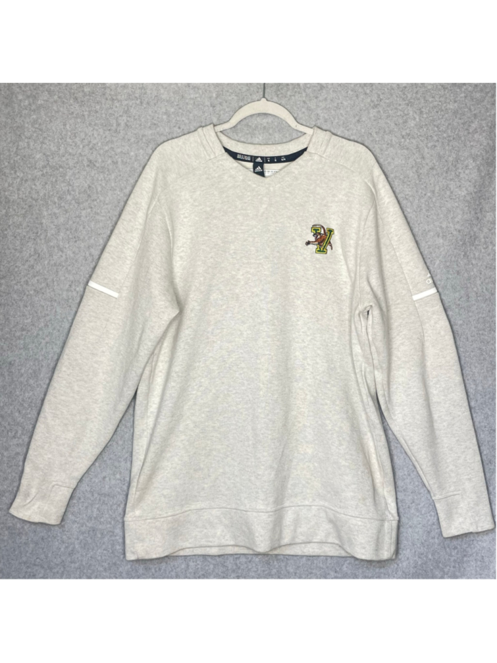 Mens University of Vermont Adidas Sweatshirt sz xl light gray